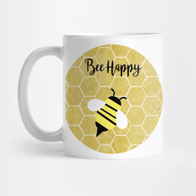 Bee Happy by KatherineBlowerDesigns